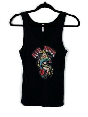 Alstyle Kid Rock Cowboy Baby Ribbed Scoop Neck Tank in Black/Multi